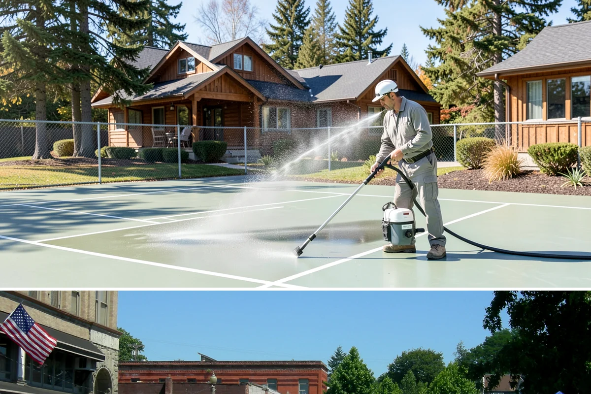 Driveway Paint Removal in Snohomish, Snohomish County, WA - Dry, mild weather lets stripping agents work without dilution and speeds surface drying.