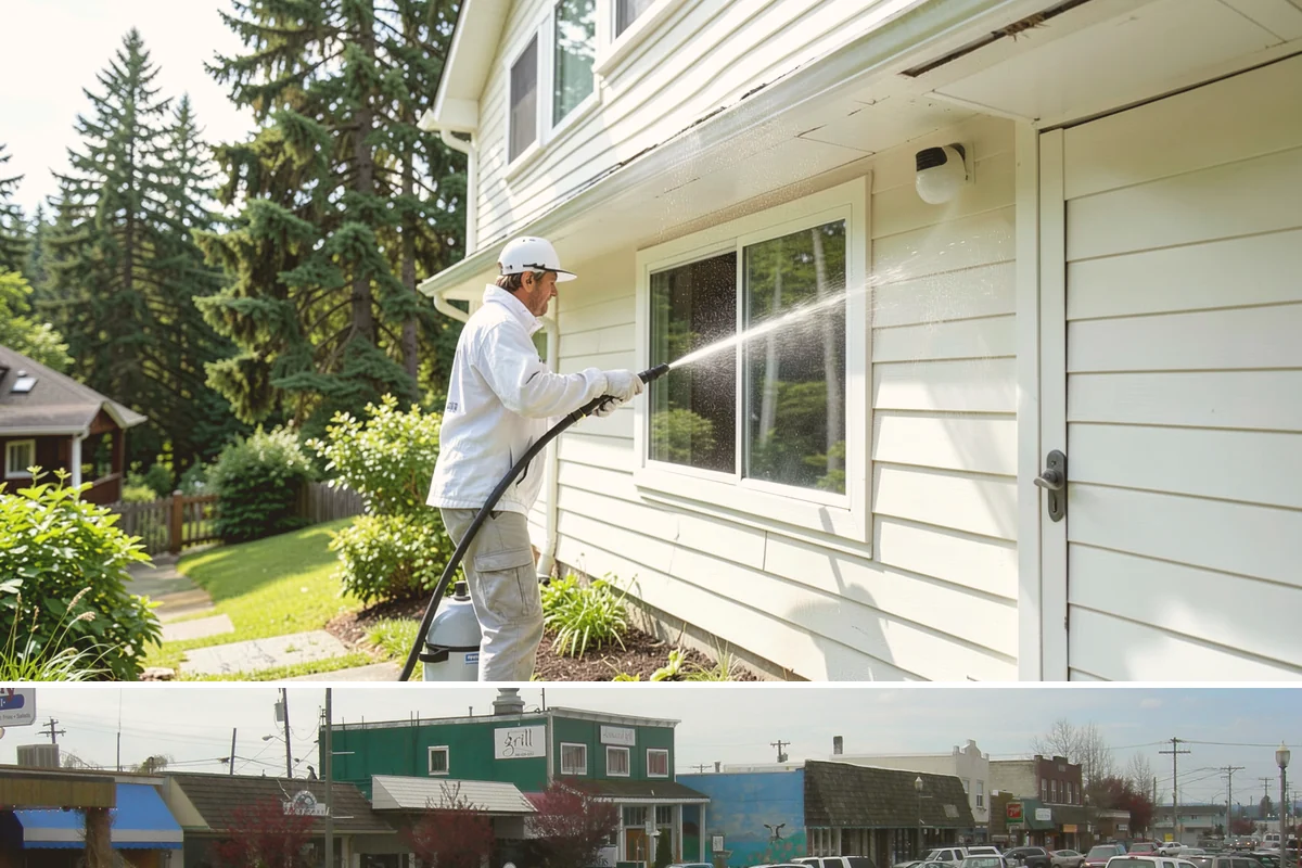 Driveway Paint Removal in Stanwood, Snohomish County, WA - Dry, mild weather lets stripping agents work without dilution and speeds surface drying.