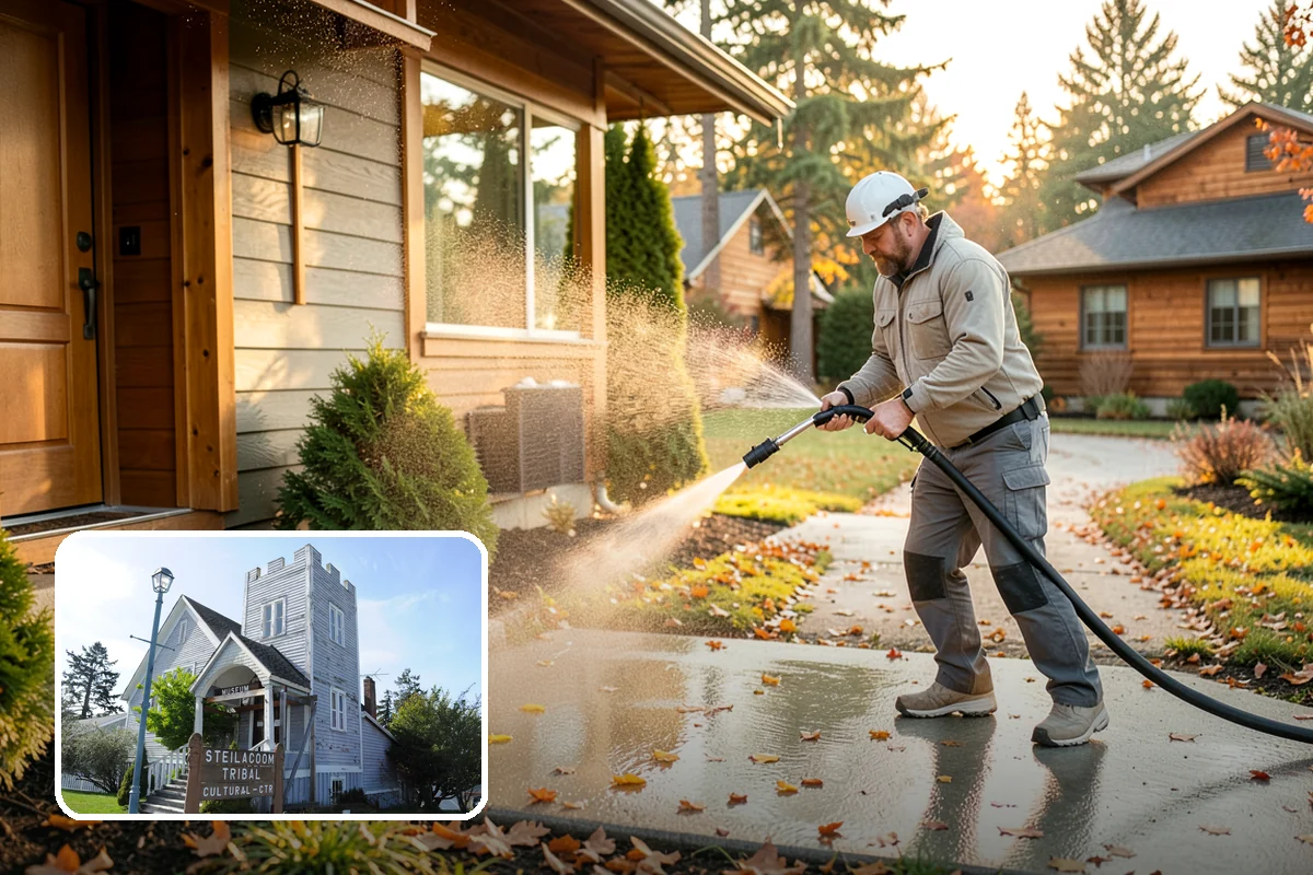 Driveway Paint Removal in Steilacoom, Pierce County, WA - Removes both latex and oil-based paint spills