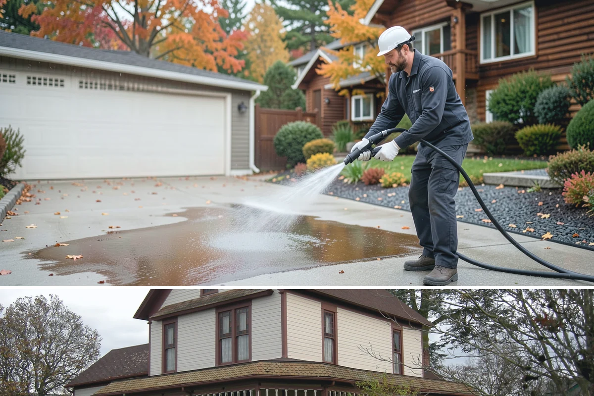 Driveway Paint Removal in Sumner, Pierce County, WA - Dry, mild weather lets stripping agents work without dilution and speeds surface drying.