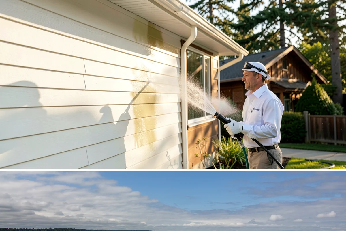 Driveway Paint Removal in University Place, Pierce County, WA - Dry, mild weather lets stripping agents work without dilution and speeds surface drying.