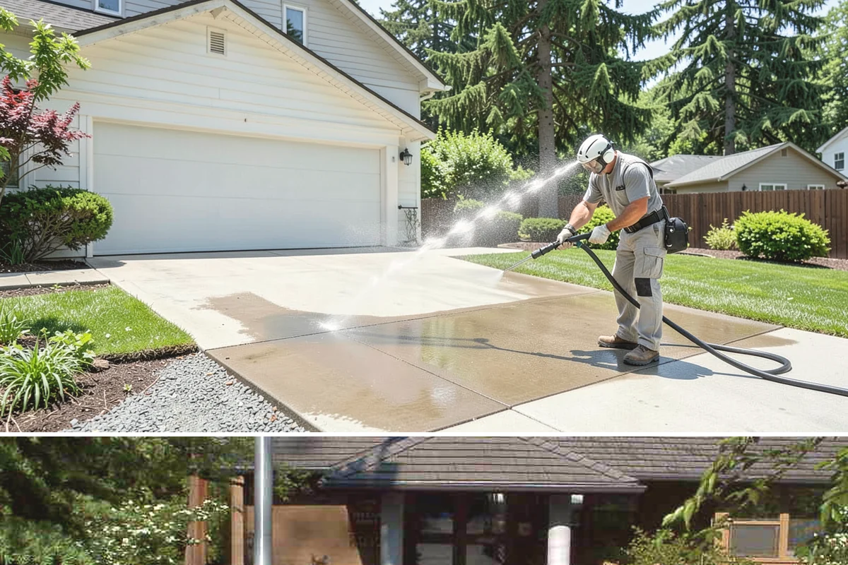 Driveway Paint Removal in Yarrow Point, King County, WA - Dry, mild weather lets stripping agents work without dilution and speeds surface drying.