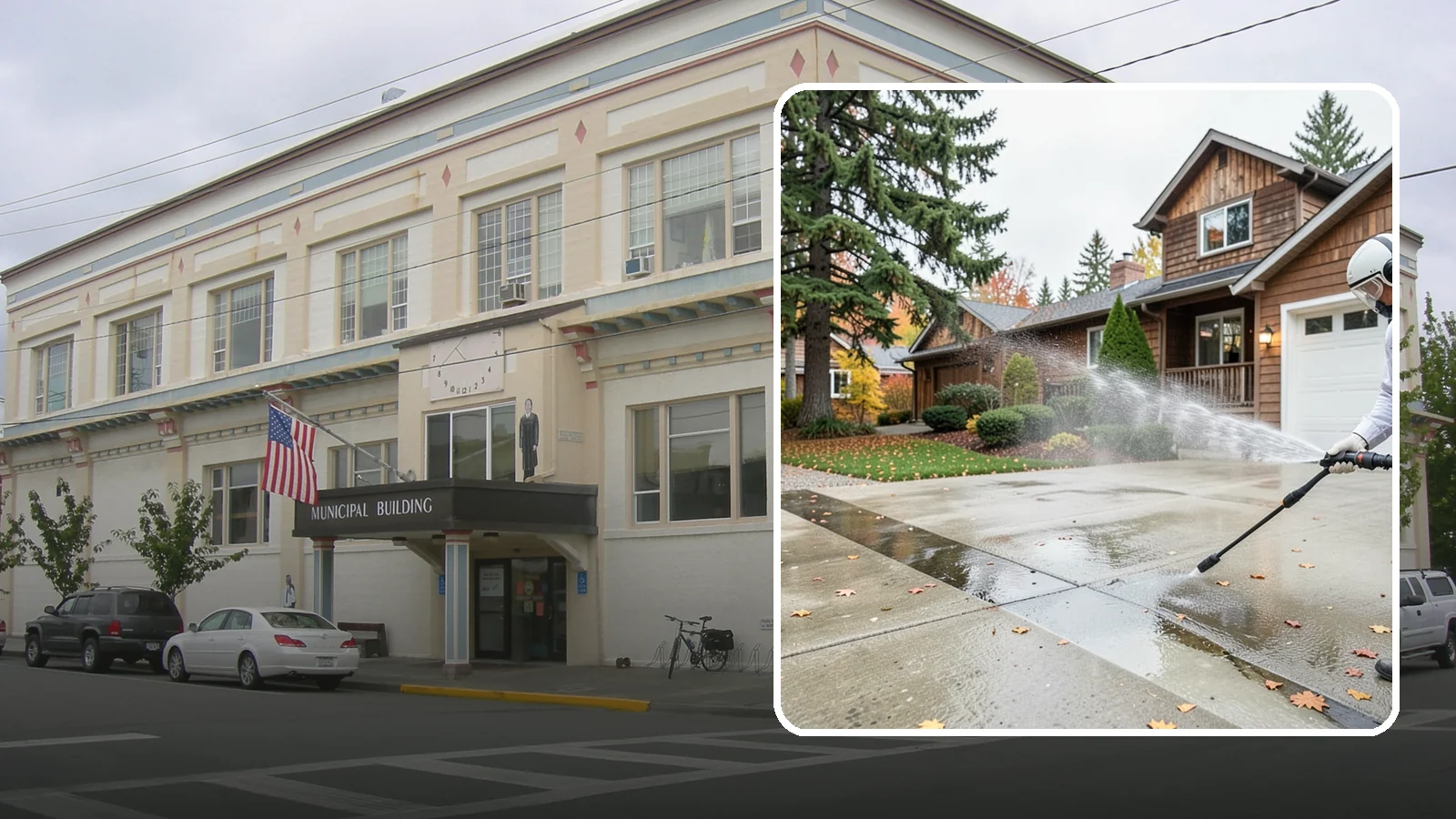 Driveway Pressure Washing in Anacortes, Skagit County, WA - Powerful pressure washing that strips away the moss, mildew, and grime coating Washington driveways.