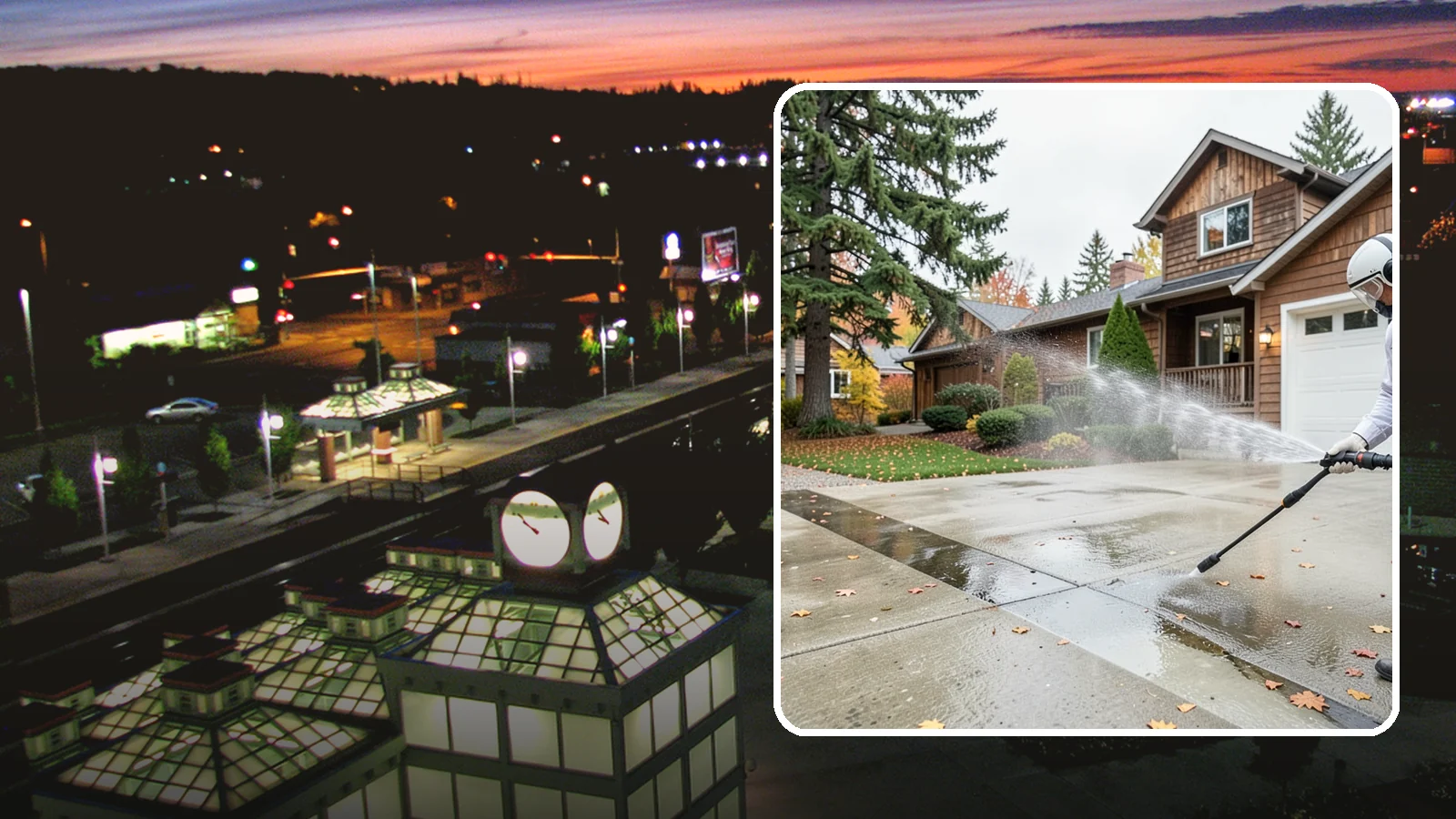 Driveway Pressure Washing in Auburn, King County, WA - Powerful pressure washing that strips away the moss, mildew, and grime coating Washington driveways.