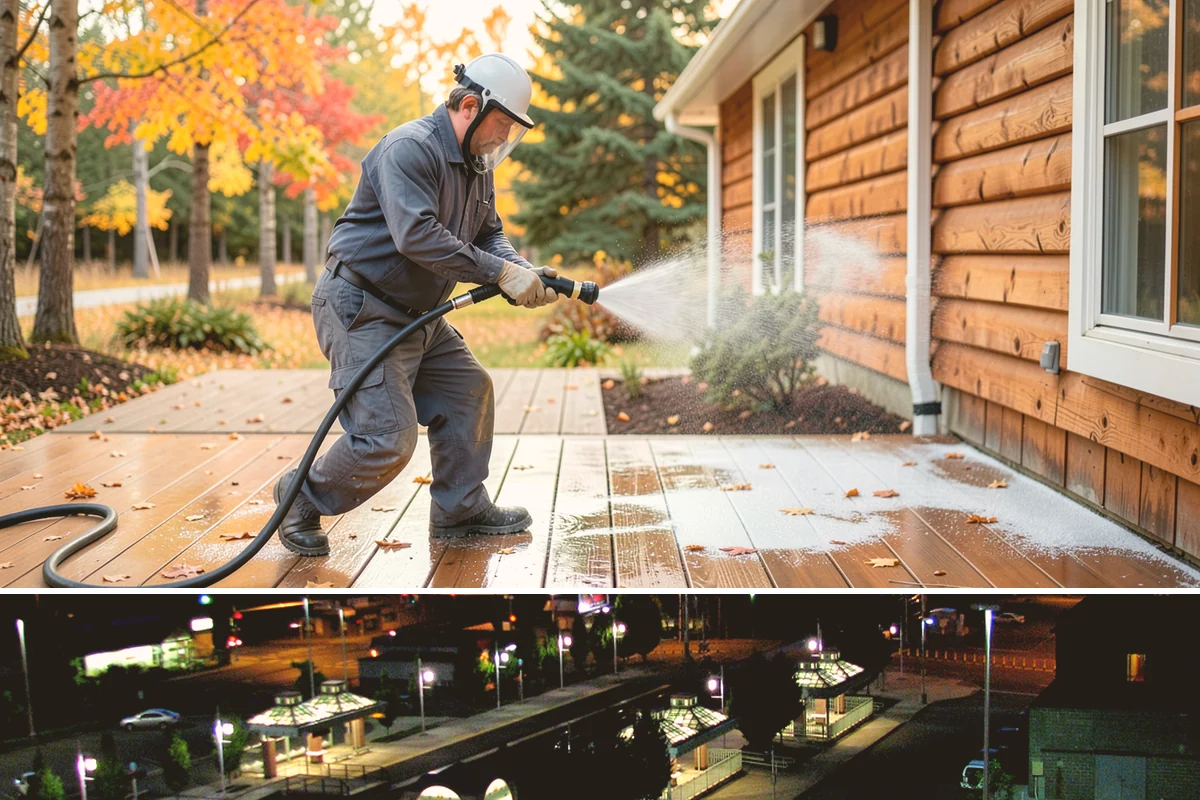 Driveway Pressure Washing in Auburn, King County, WA - Spring is popular for clearing a winter's worth of moss, though dry summer days work equally well.