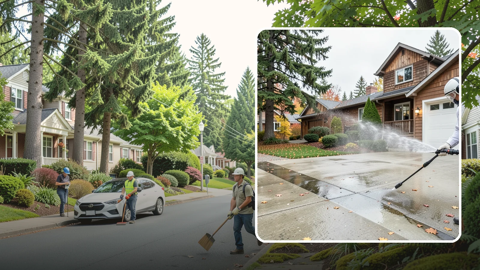Driveway Pressure Washing in Beaux Arts Village, King County, WA - Powerful pressure washing that strips away the moss, mildew, and grime coating Washington driveways.