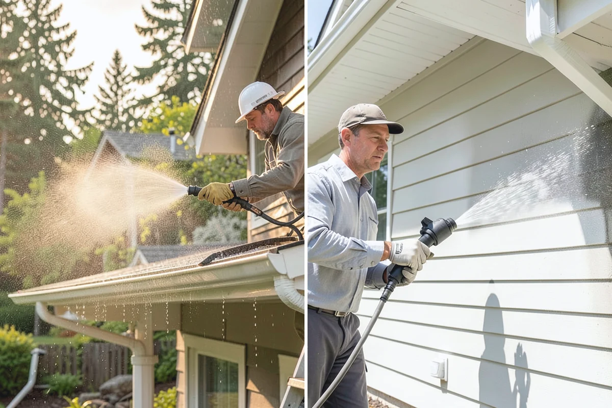 Driveway Pressure Washing in Beaux Arts Village, King County, WA - Sweep and pre-treat the driveway for moss and stains