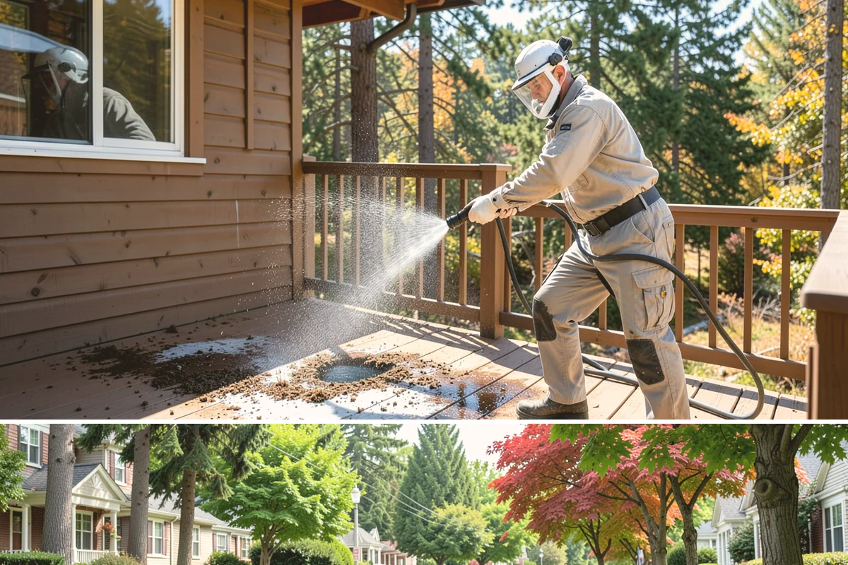 Driveway Pressure Washing in Beaux Arts Village, King County, WA - Spring is popular for clearing a winter's worth of moss, though dry summer days work equally well.