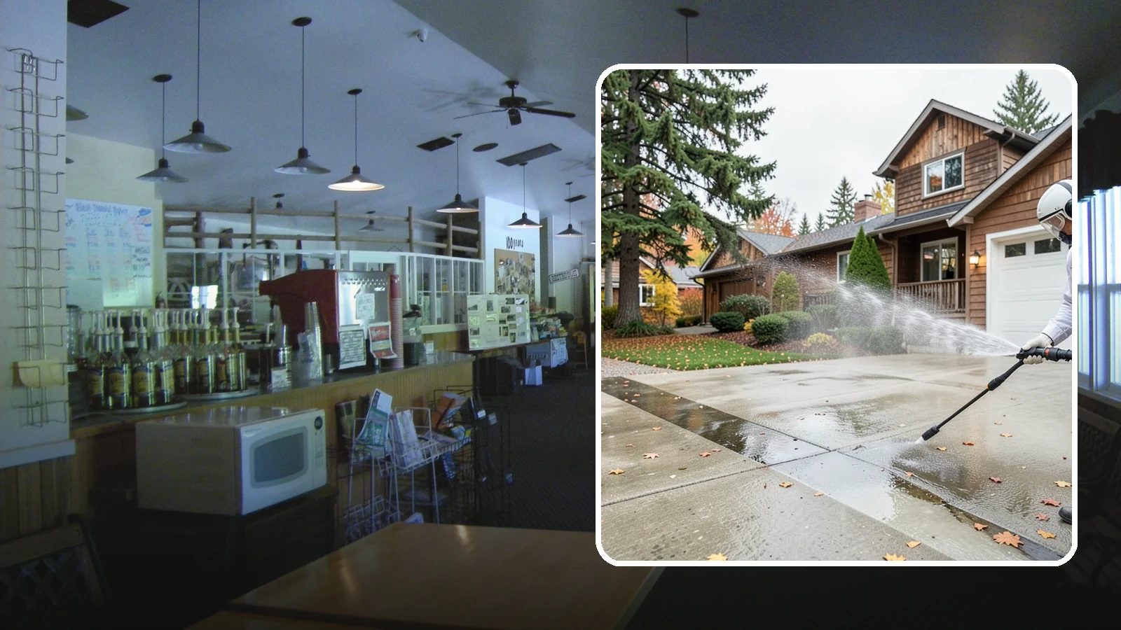 Driveway Pressure Washing in Black Diamond, King County, WA - Powerful pressure washing that strips away the moss, mildew, and grime coating Washington driveways.
