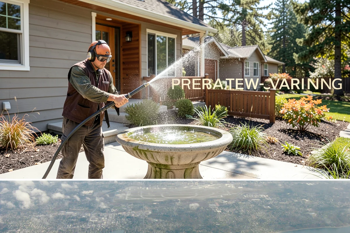Driveway Pressure Washing in Burien, King County, WA - Spring is popular for clearing a winter's worth of moss, though dry summer days work equally well.