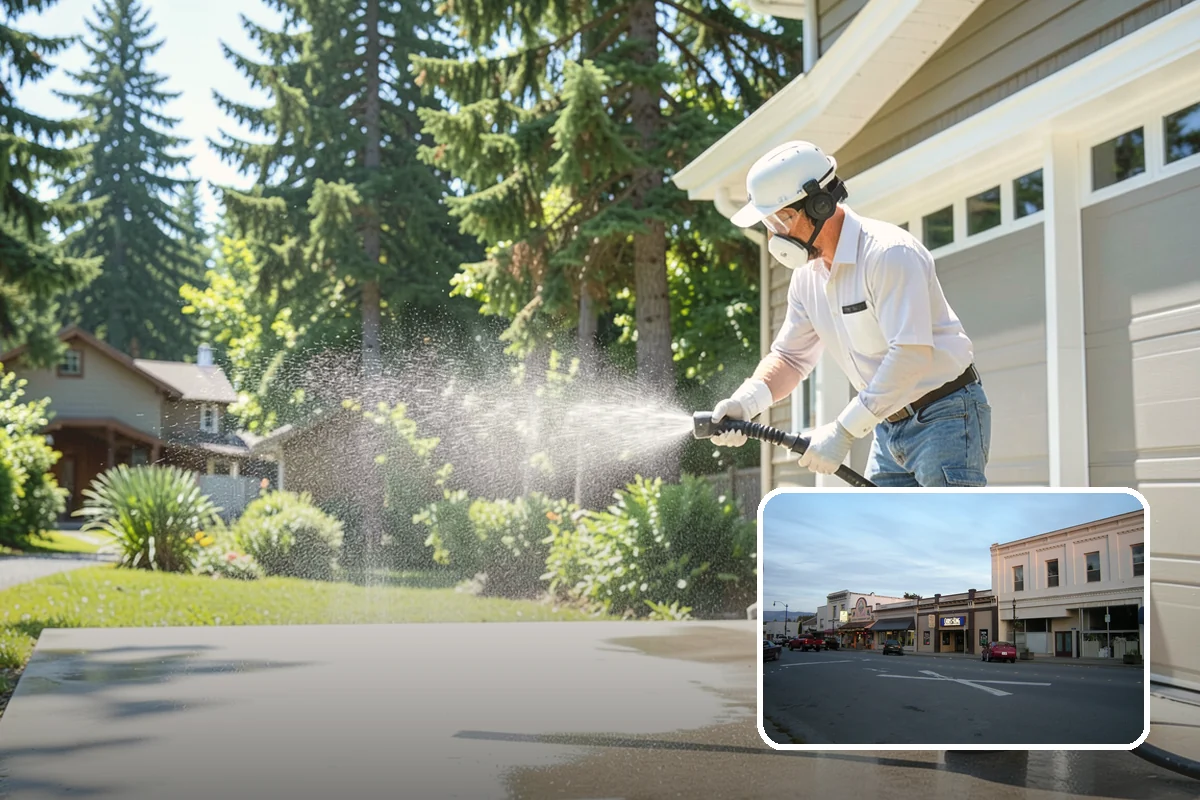Driveway Pressure Washing in Burlington, Skagit County, WA - Removes slippery moss and mildew for safer footing