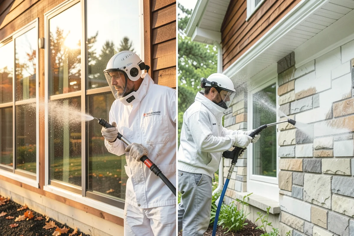 Driveway Pressure Washing in Burlington, Skagit County, WA - Sweep and pre-treat the driveway for moss and stains