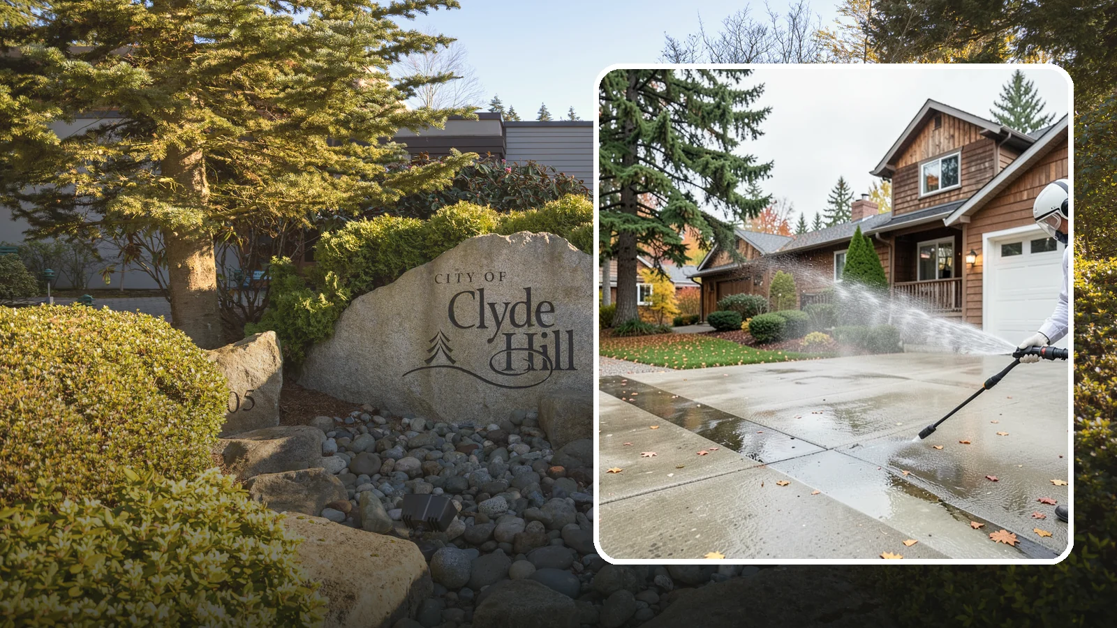 Driveway Pressure Washing in Clyde Hill, King County, WA - Powerful pressure washing that strips away the moss, mildew, and grime coating Washington driveways.