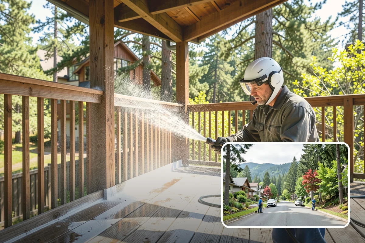 Driveway Pressure Washing in Darrington, Snohomish County, WA - Removes slippery moss and mildew for safer footing