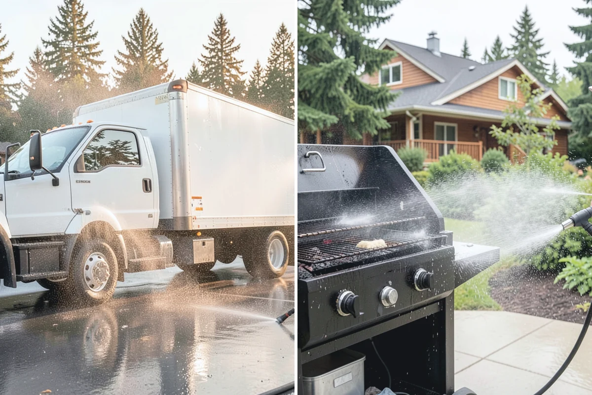 Driveway Pressure Washing in Des Moines, King County, WA - Sweep and pre-treat the driveway for moss and stains