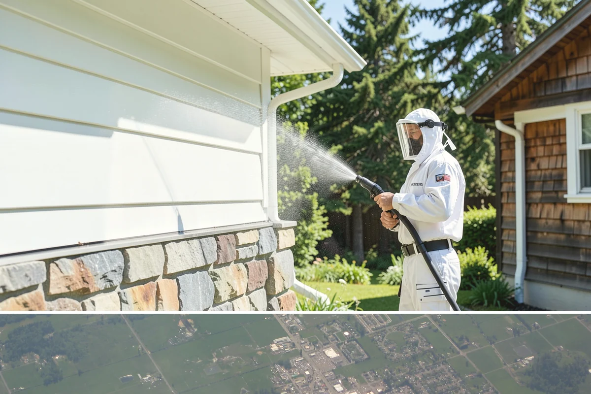 Driveway Pressure Washing in Enumclaw, King County, WA - Spring is popular for clearing a winter's worth of moss, though dry summer days work equally well.