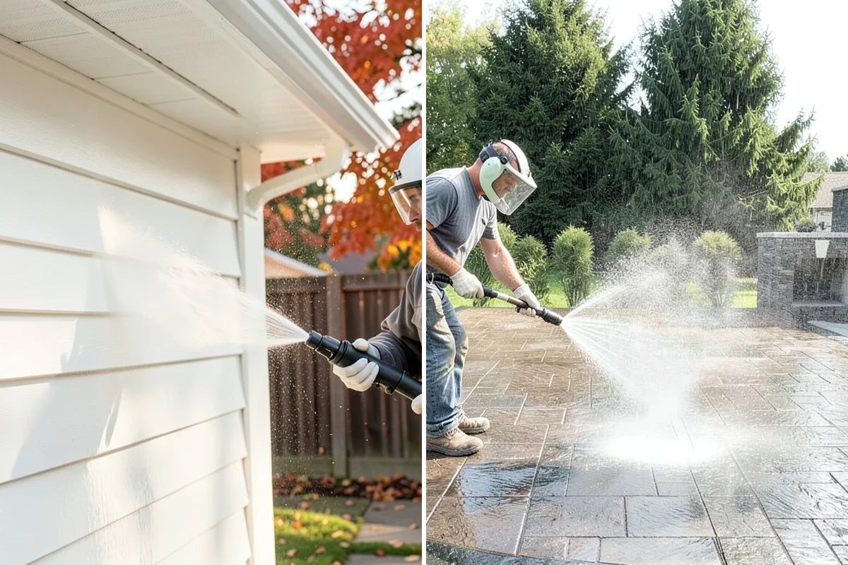 Driveway Pressure Washing in Everett, Snohomish County, WA - Sweep and pre-treat the driveway for moss and stains