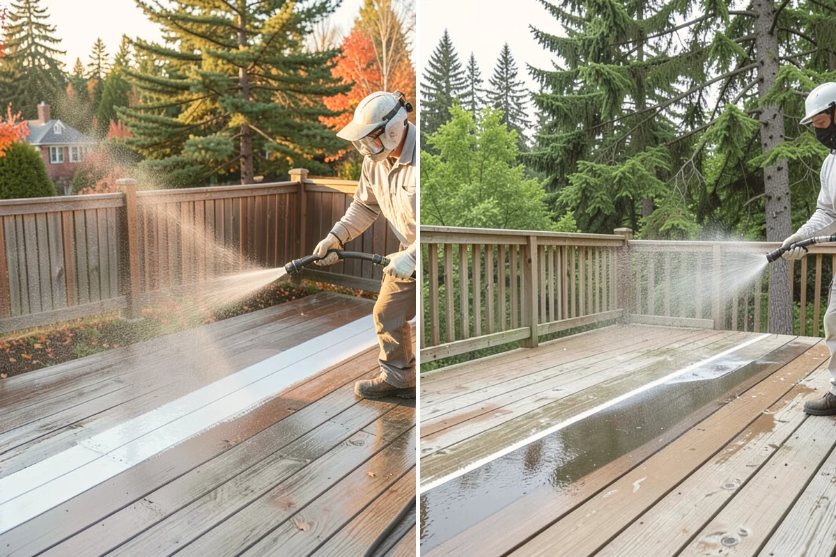 Driveway Pressure Washing in Fife, Pierce County, WA - Sweep and pre-treat the driveway for moss and stains