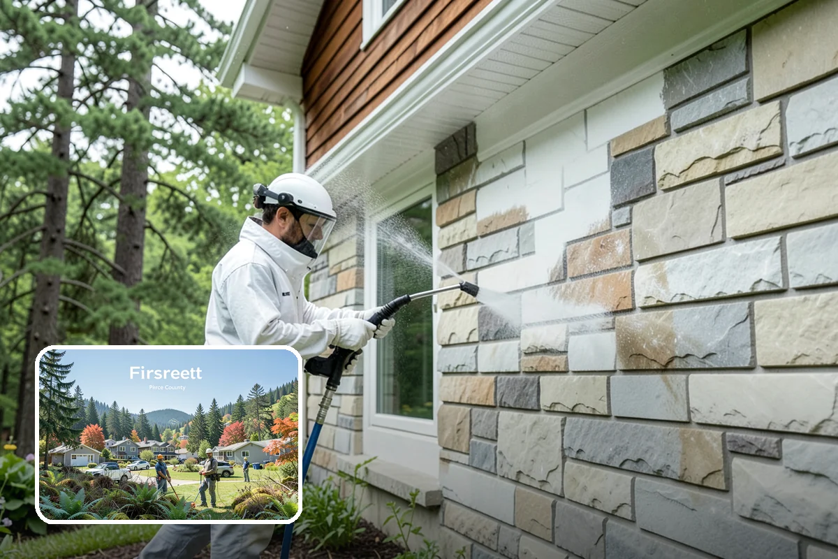 Driveway Pressure Washing in Fircrest, Pierce County, WA - Removes slippery moss and mildew for safer footing