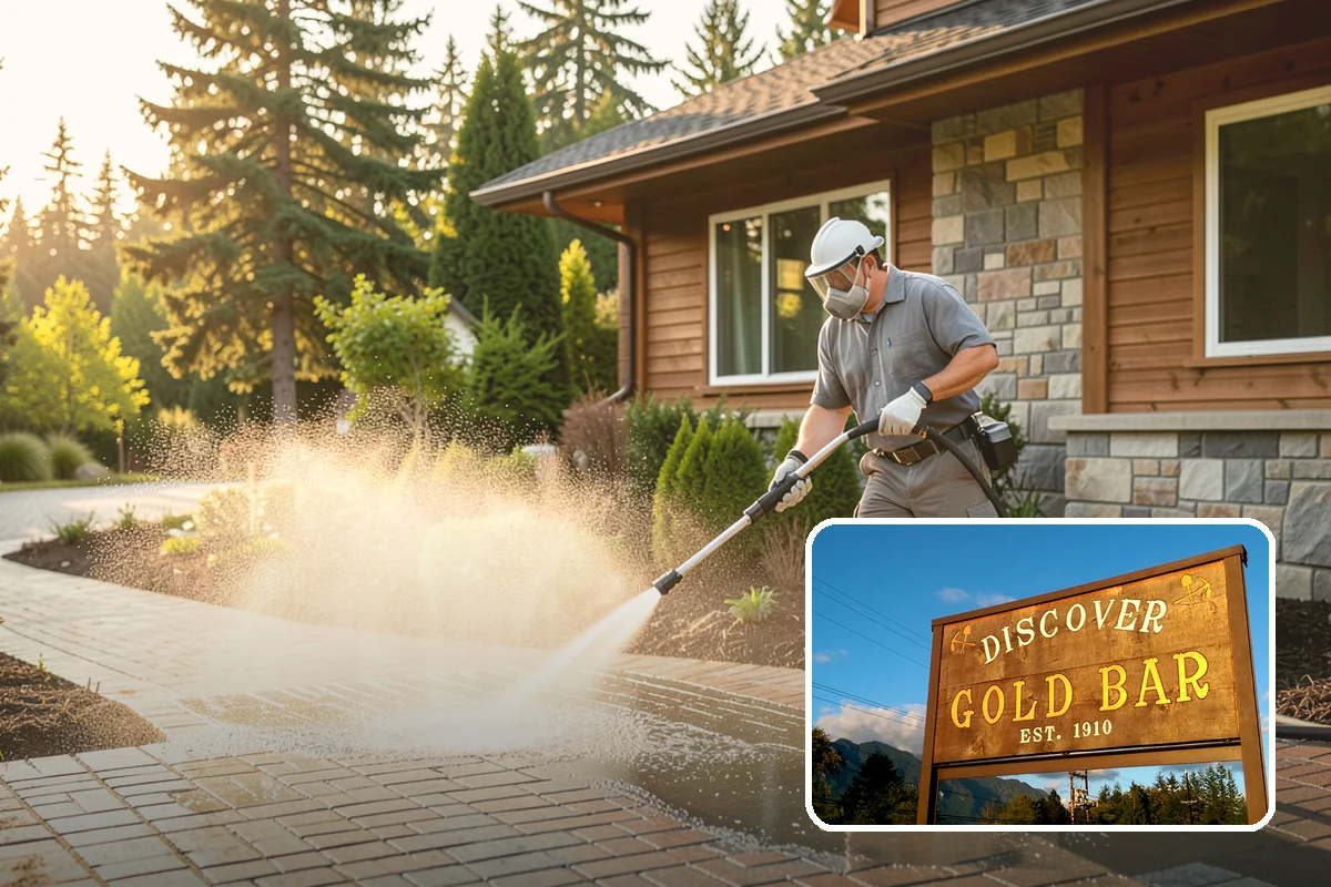 Driveway Pressure Washing in Gold Bar, Snohomish County, WA - Removes slippery moss and mildew for safer footing