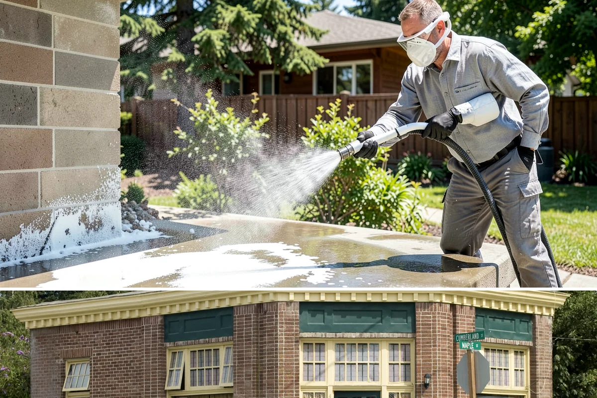 Driveway Pressure Washing in Hamilton, Skagit County, WA - Spring is popular for clearing a winter's worth of moss, though dry summer days work equally well.