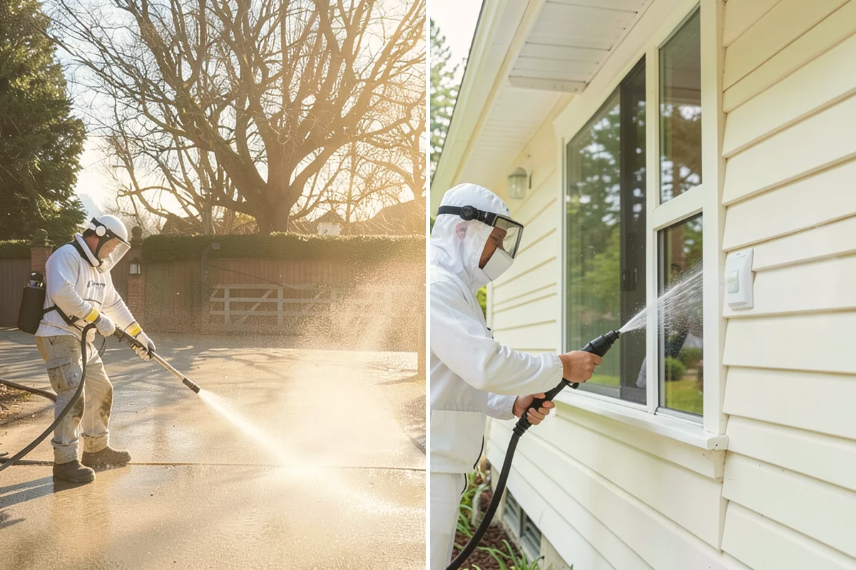 Driveway Pressure Washing in Index, Snohomish County, WA - Sweep and pre-treat the driveway for moss and stains