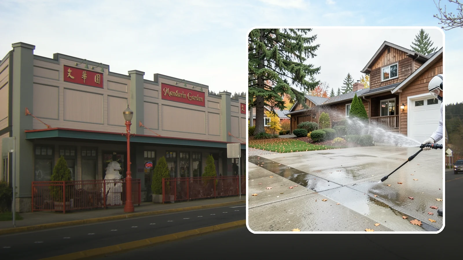 Driveway Pressure Washing in Issaquah, King County, WA - Powerful pressure washing that strips away the moss, mildew, and grime coating Washington driveways.
