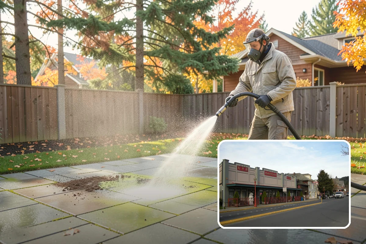 Driveway Pressure Washing in Issaquah, King County, WA - Removes slippery moss and mildew for safer footing