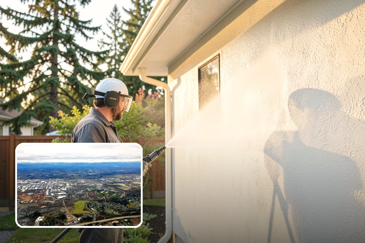 Driveway Pressure Washing in Kent, King County, WA - Removes slippery moss and mildew for safer footing