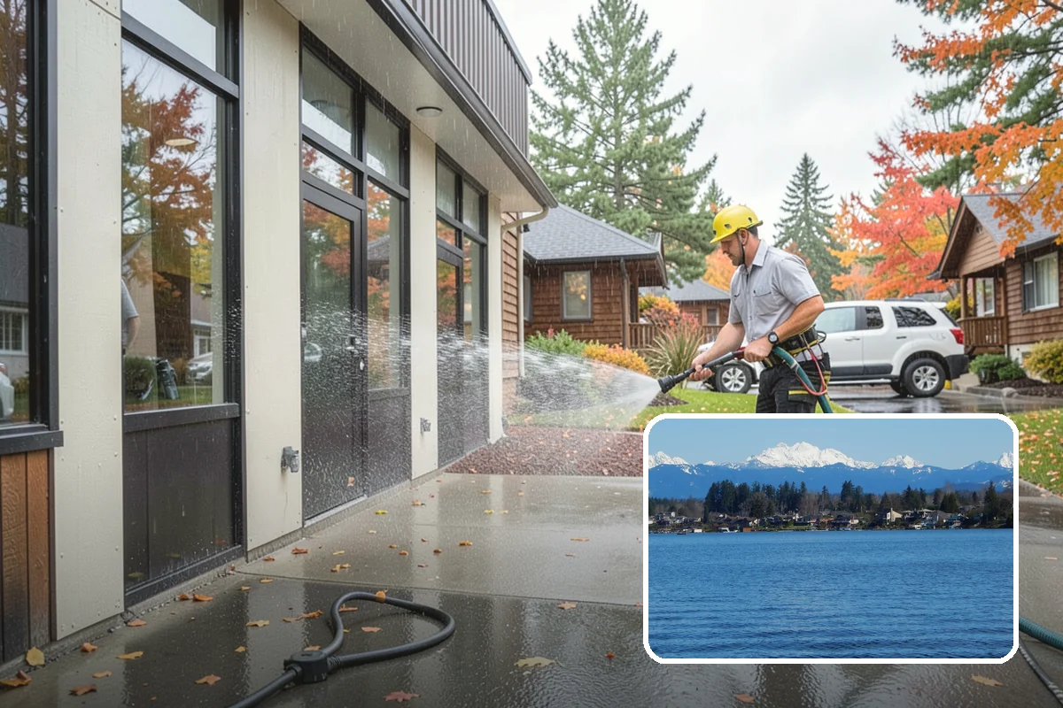 Driveway Pressure Washing in Lake Stevens, Snohomish County, WA - Removes slippery moss and mildew for safer footing