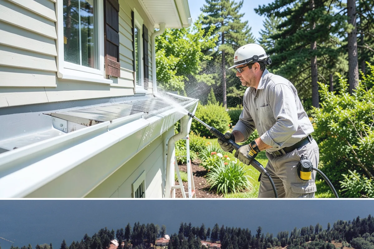Driveway Pressure Washing in Lakewood, Pierce County, WA - Spring is popular for clearing a winter's worth of moss, though dry summer days work equally well.