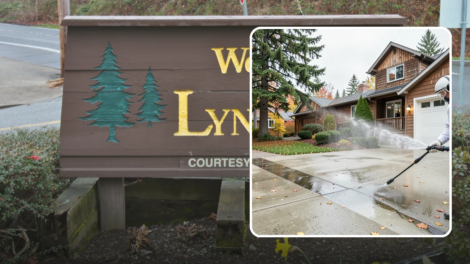 Driveway Pressure Washing in Lynnwood, Snohomish County, WA - Powerful pressure washing that strips away the moss, mildew, and grime coating Washington driveways.