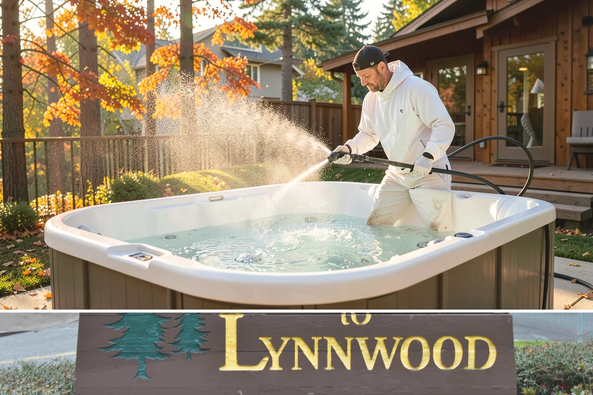 Driveway Pressure Washing in Lynnwood, Snohomish County, WA - Spring is popular for clearing a winter's worth of moss, though dry summer days work equally well.