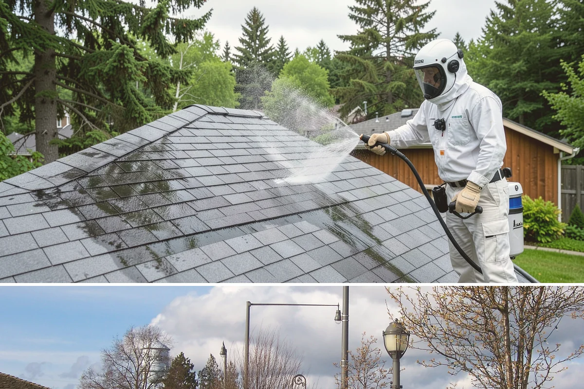 Driveway Pressure Washing in Marysville, Snohomish County, WA - Spring is popular for clearing a winter's worth of moss, though dry summer days work equally well.