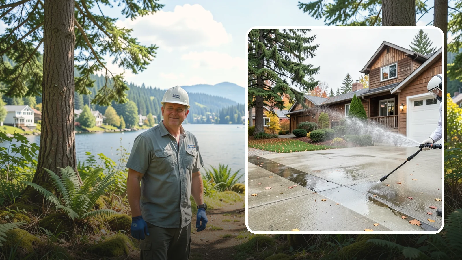 Driveway Pressure Washing in Milton, King County, WA - Powerful pressure washing that strips away the moss, mildew, and grime coating Washington driveways.