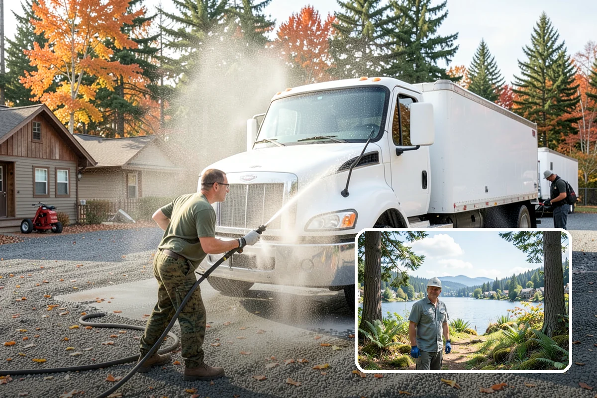 Driveway Pressure Washing in Milton, King County, WA - Removes slippery moss and mildew for safer footing