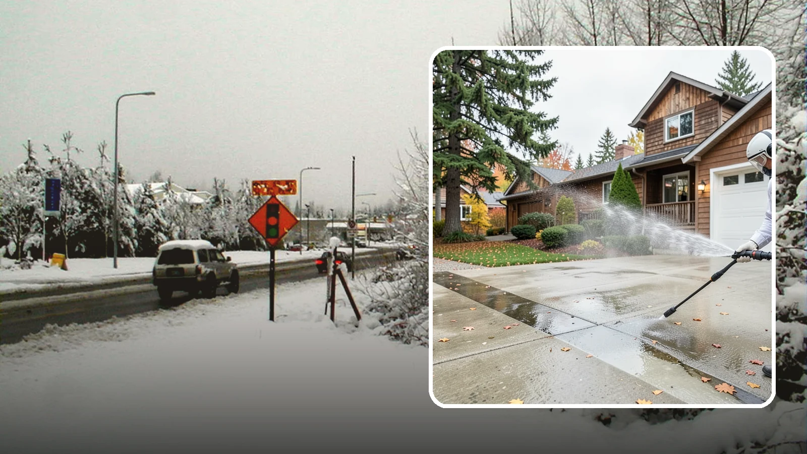 Driveway Pressure Washing in Newcastle, King County, WA - Powerful pressure washing that strips away the moss, mildew, and grime coating Washington driveways.