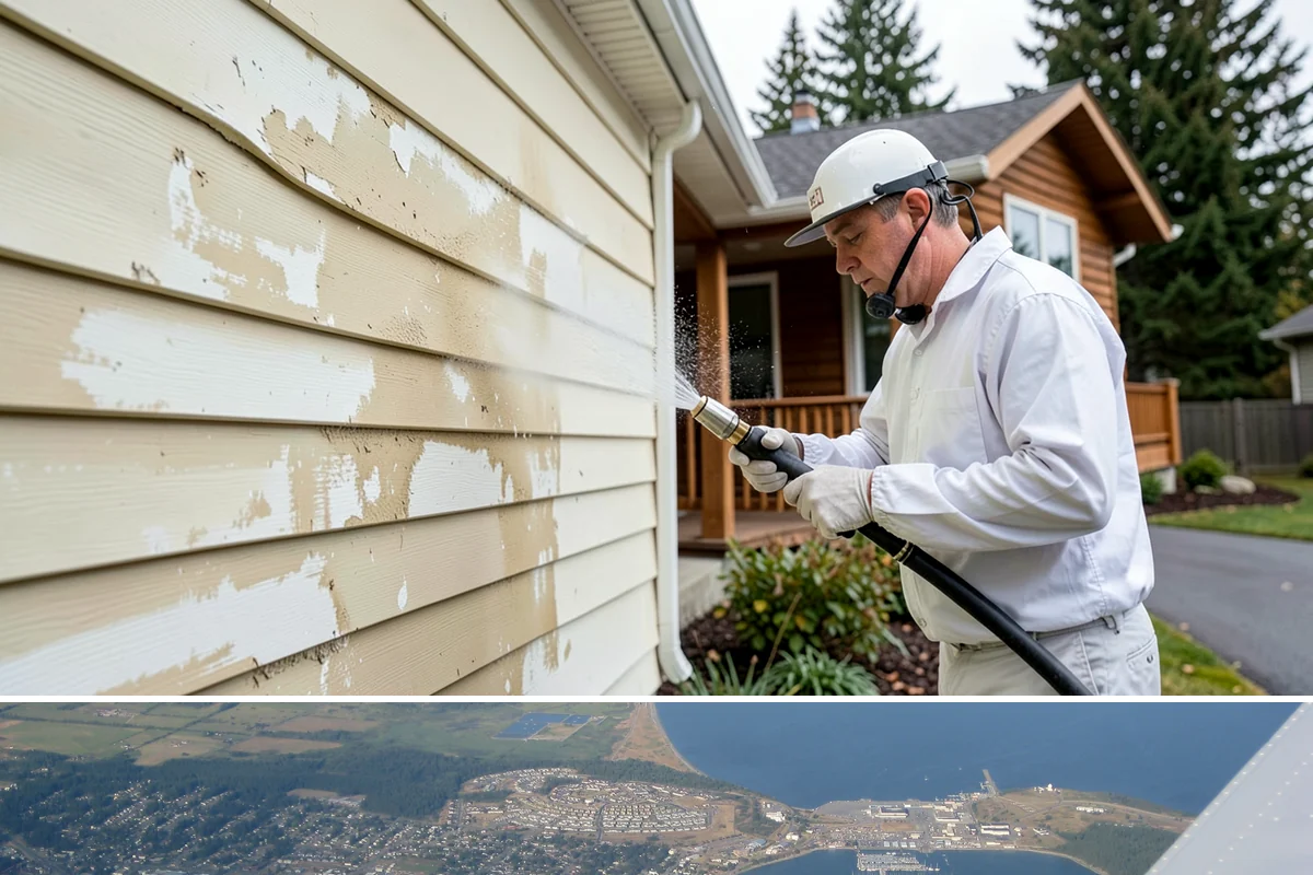 Driveway Pressure Washing in Oak Harbor, Island County, WA - Spring is popular for clearing a winter's worth of moss, though dry summer days work equally well.
