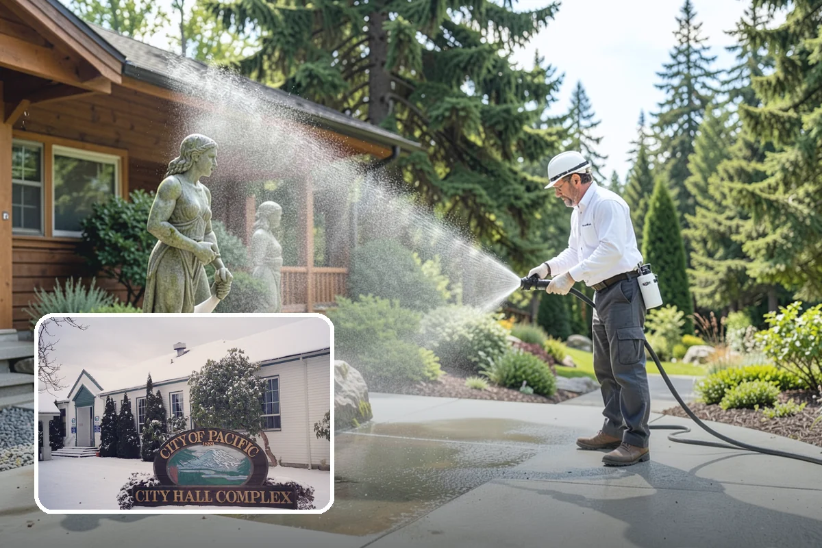 Driveway Pressure Washing in Pacific, King County, WA - Removes slippery moss and mildew for safer footing