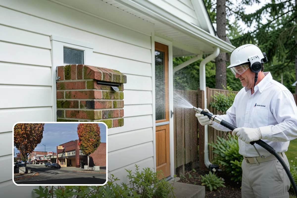 Driveway Pressure Washing in Puyallup, Pierce County, WA - Removes slippery moss and mildew for safer footing