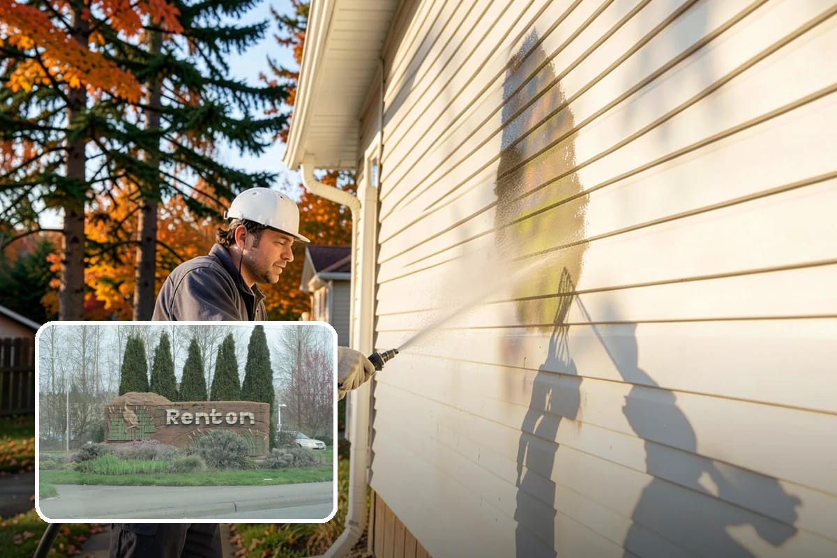 Driveway Pressure Washing in Renton, King County, WA - Removes slippery moss and mildew for safer footing