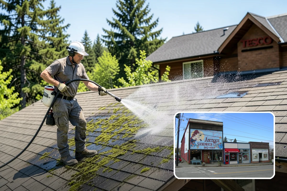 Driveway Pressure Washing in Ruston, Pierce County, WA - Removes slippery moss and mildew for safer footing
