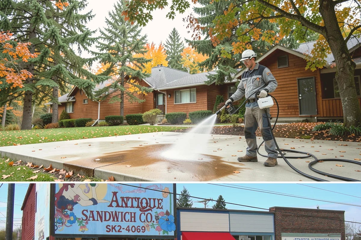 Driveway Pressure Washing in Ruston, Pierce County, WA - Spring is popular for clearing a winter's worth of moss, though dry summer days work equally well.
