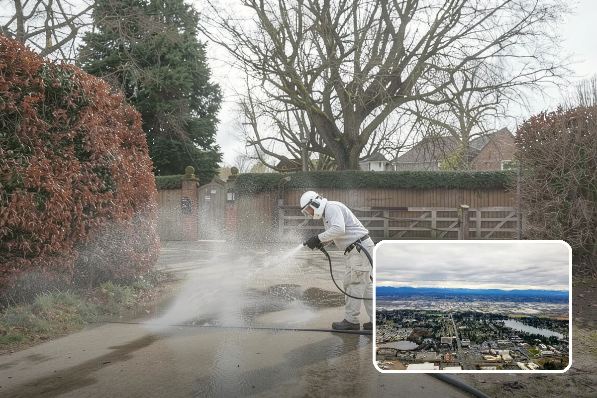 Driveway Pressure Washing in SeaTac, King County, WA - Removes slippery moss and mildew for safer footing