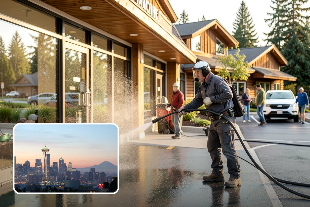 Driveway Pressure Washing in Seattle, King County, WA - Removes slippery moss and mildew for safer footing