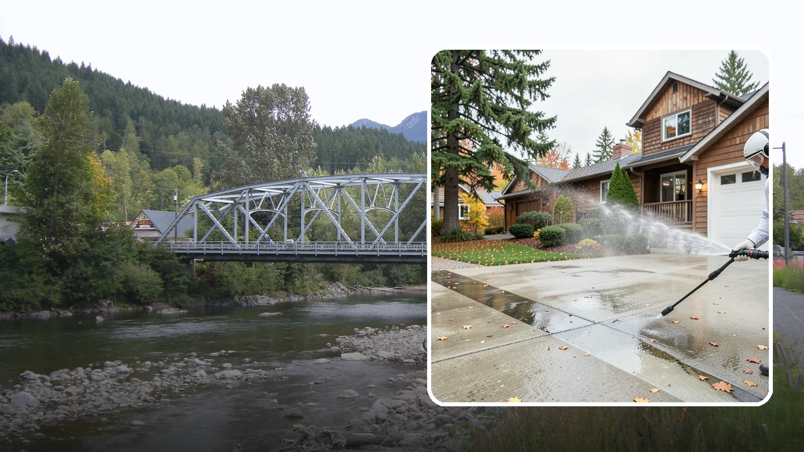 Driveway Pressure Washing in Skykomish, King County, WA - Powerful pressure washing that strips away the moss, mildew, and grime coating Washington driveways.