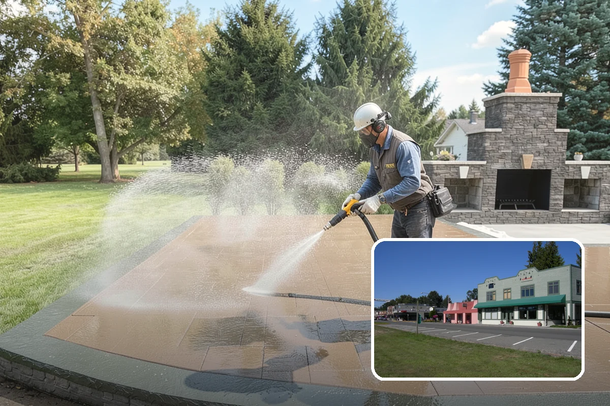 Driveway Pressure Washing in Snoqualmie, King County, WA - Removes slippery moss and mildew for safer footing