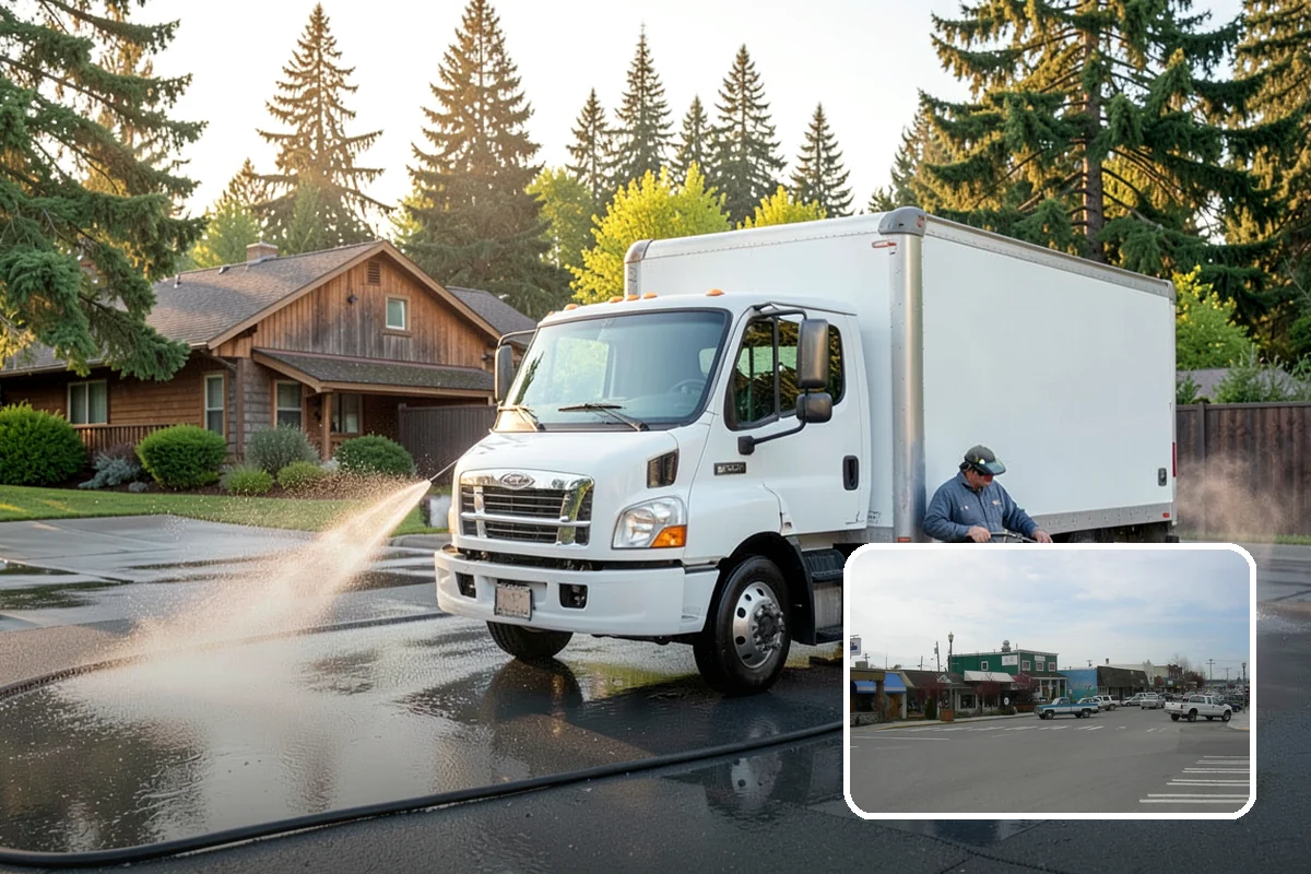 Driveway Pressure Washing in Stanwood, Snohomish County, WA - Removes slippery moss and mildew for safer footing