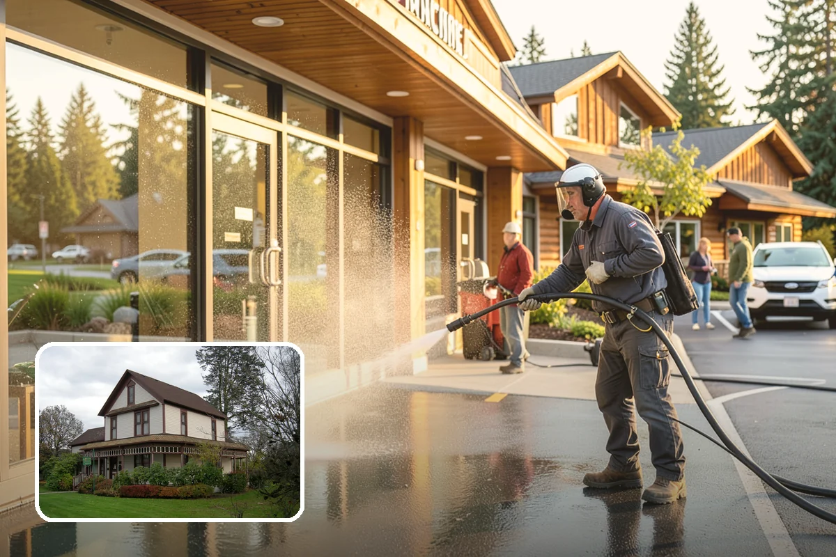 Driveway Pressure Washing in Sumner, Pierce County, WA - Removes slippery moss and mildew for safer footing