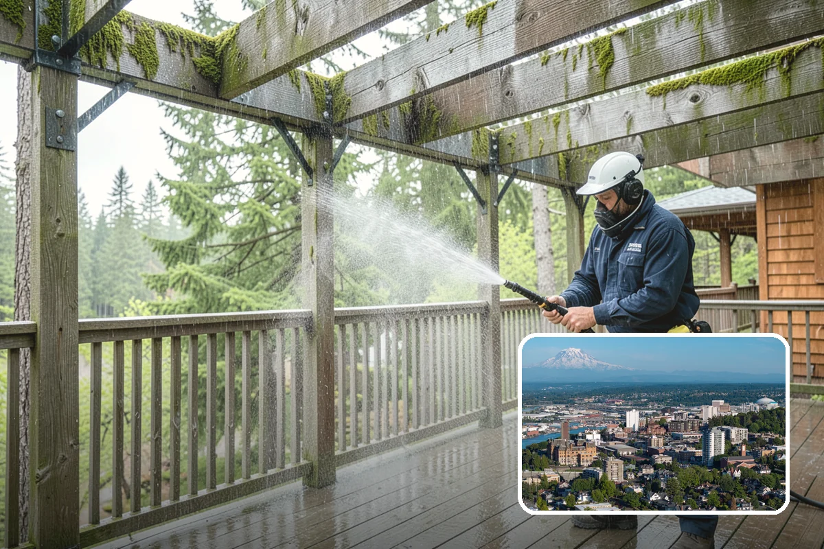 Driveway Pressure Washing in Tacoma, Pierce County, WA - Removes slippery moss and mildew for safer footing
